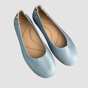 Dansko Mollie Blue Leather Arch support Ballerina Flats US7 EU37 NWOT ($150)